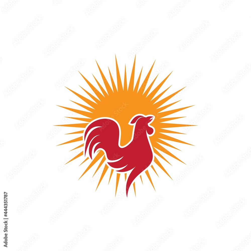 Poster rooster illustration