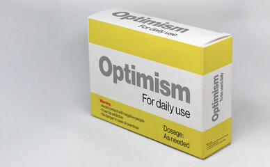 The box of an optimism medicine for daily use