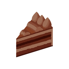 イラスト素材：チョコレートケーキ
