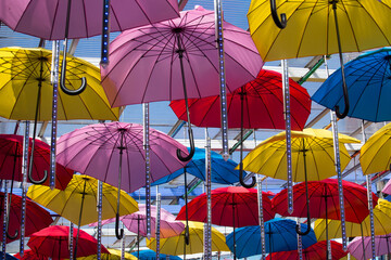 colorful umbrellas background