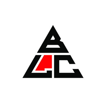 BLC triangle letter logo design with triangle shape. BLC triangle logo design monogram. BLC triangle vector logo template with red color. BLC triangular logo Simple, Elegant, and Luxurious Logo. BLC 