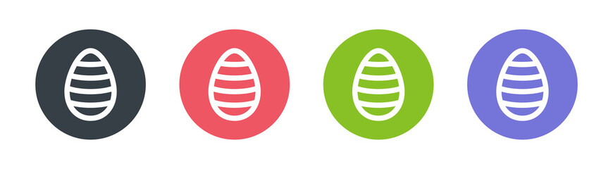 Easter egg icon on line design. Holiday, decoration egg sign, vector graphics.