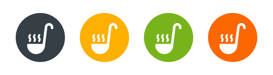 Kitchen ladle icon. Soup ladle icon vector illustration.