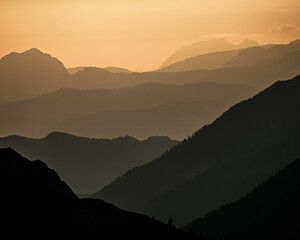 sunrise in mountains