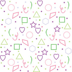 Repeating pattern of colorful frames. Great for birthday party or event celebration invitations or decorations