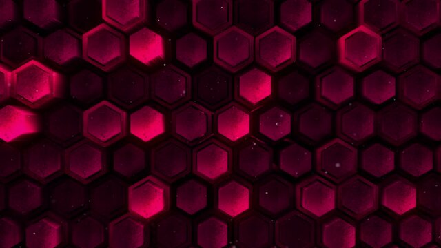 Abstract hexagon animation multicolor pattern 4K smooth concept