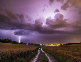 clouds over the field