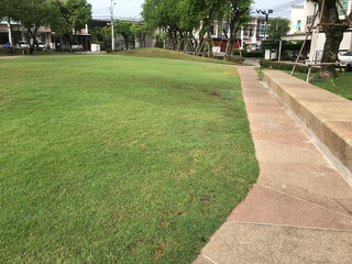 Public park in the middle of the village