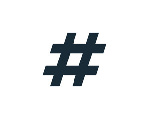Hashtag Icon Design Template Elements