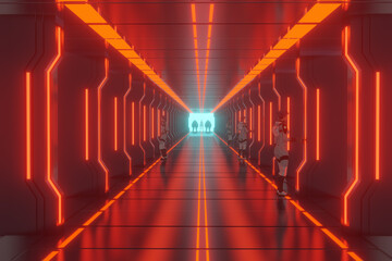 Fototapeta premium Corredor Sci-Fi 