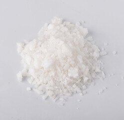 Fototapeta na wymiar Top view of Salt isolated on white background