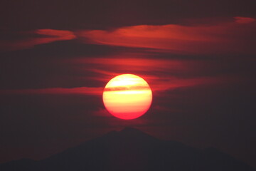 Fototapeta premium Sunrise over mountain