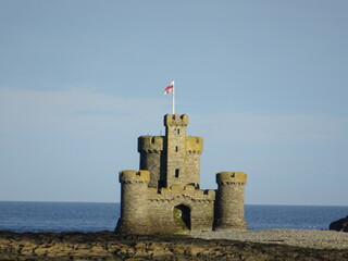 Castle in ocean