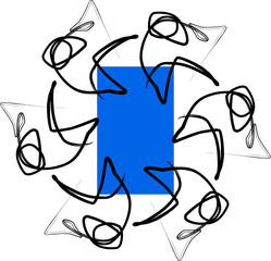 abstract japanese symbol for ninja