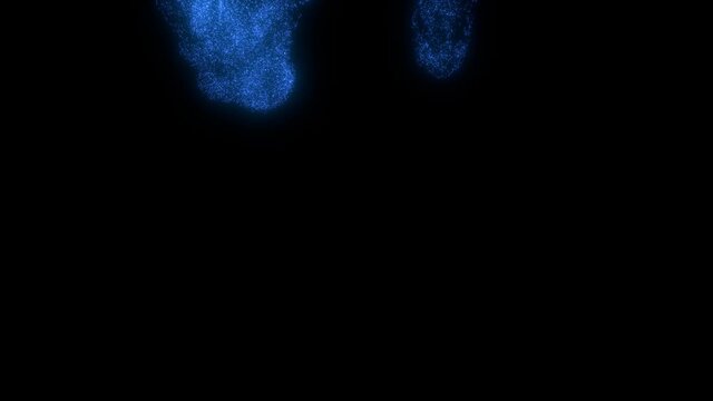 幻想的なパーティクル　粒子　液体　小さい粒　カラーパウダー　インクドロップ　ゆっくり漂う