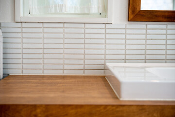 洗面台とタイル