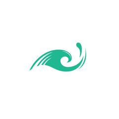 Fototapeta na wymiar Wave Abstract Logo Simple and Clean Design