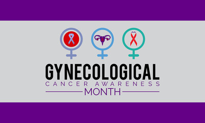 Gynecological Cancer Awareness banner design. importance of bringing awareness cervical, ovarian, uterine/endometrial, vaginal and vulvar cancer.