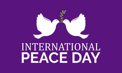 International peace day observed on september each year. Vector illustration, banner, poster, card, background design.