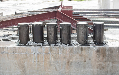 Concrete Test Cylinders in a concrete plant
