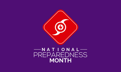 National preparedness month (NPM) vector banner, poster, card, background design. Observed on september each year. - obrazy, fototapety, plakaty