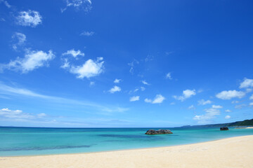 Obraz na płótnie Canvas 沖縄　美しい海の風景　プライベートビーチ