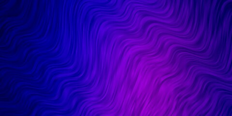 Dark Purple, Pink vector backdrop with bent lines.