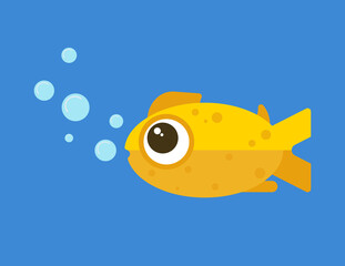 fish with bubbles in the water