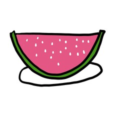 すいか　果物　絵本　かわいいイラスト