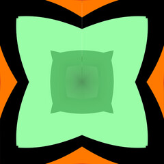 traditional square scarf with different geometric and paisley pattern