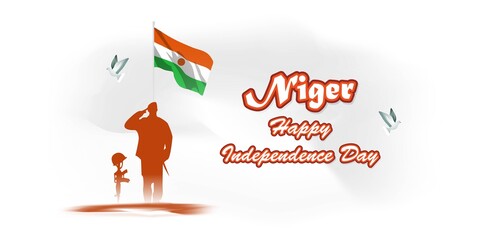 vector illustration for niger independence day.