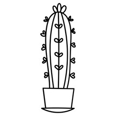 vertical succulent line icon
