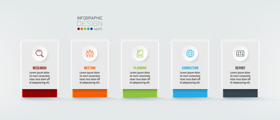Business concept infographic template with option.