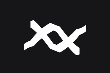Fototapeta premium Letter XX With Wave Effects Logo Design