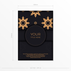 Luxurious invitation card design with abstract vintage ornament. Can be used as background and wallpaper. Elegant and classic vector elements are great for decoration.