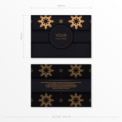 Luxurious invitation card design with abstract vintage ornament. Can be used as background and wallpaper. Elegant and classic vector elements are great for decoration.