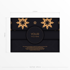 Luxurious invitation card design with abstract vintage ornament. Can be used as background and wallpaper. Elegant and classic vector elements are great for decoration.