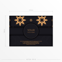 Luxurious invitation card design with abstract vintage ornament. Can be used as background and wallpaper. Elegant and classic vector elements are great for decoration.