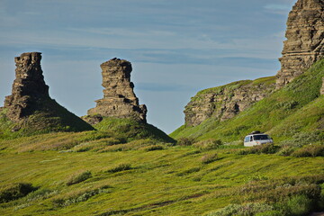 Rocks of the Barents Sea coast.