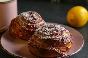 Cinnamon and coconut lemon buns