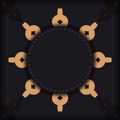 Luxurious postcard design with abstract vintage ornament. Can be used as background and wallpaper. Elegant and classic vector elements ready for print and typography.