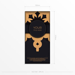 Luxurious postcard design with vintage Indian ornaments. Can be used as background and wallpaper. Elegant and classic vector elements ready for print and typography.