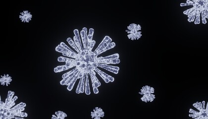 Corona Virus cell. 3D illustration. Coronavirus background. 