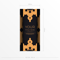 Luxurious postcard design with abstract vintage mandala ornament. Can be used as background and wallpaper. Elegant and classic vector elements are great for decoration.