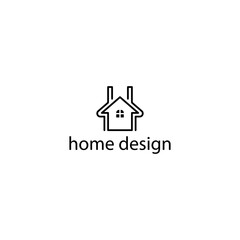 h letter modern home logo design