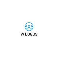 Fototapeta premium web and app w letter modern logo deisgn
