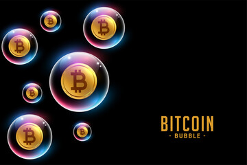 bitcoin bubble concept background design