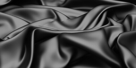 Abstract background luxury cloth. Smooth elegant black silk or satin
