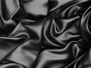 Obraz premium Abstract background luxury cloth. Smooth elegant black silk or satin