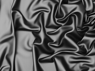 Abstract background luxury cloth. Smooth elegant black silk or satin